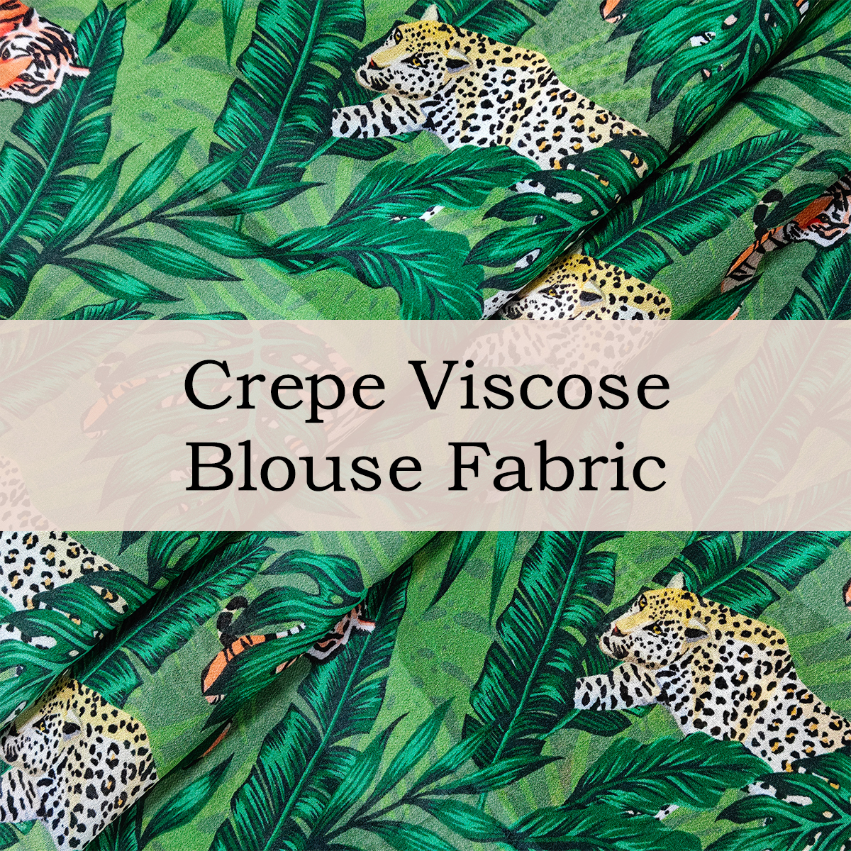 Custom Printed Crepe Viscose Blouse Fabric – Lightweight, Drapey & Breathable for Elegant Apparel & Stylish Comfort