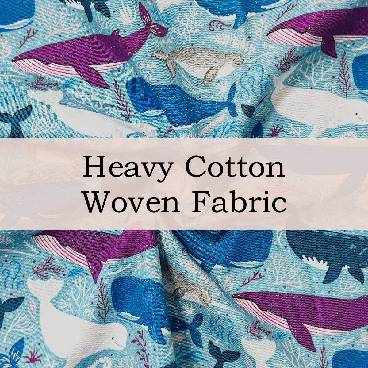 Custom Printed Heavy Cotton Woven Fabric – Durable, Breathable Fabric for Shirts, Pants, Home Decor & More