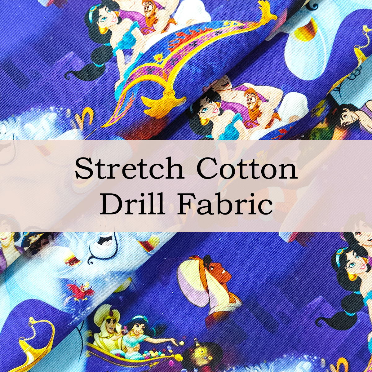 Custom Printed Stretch Cotton Drill Fabric – Durable, Comfortable & Flexible for Versatile Fashion Creations