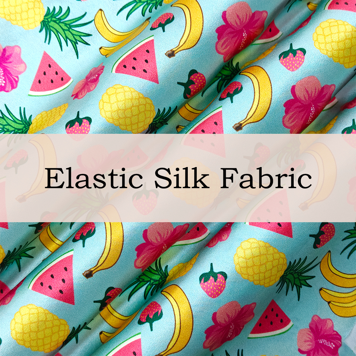 Custom Printed Elastic Silk Fabric – Stretchy, Soft & Silky Sheen for Elegant Cheongsams, Ladies' Dresses & Scarves