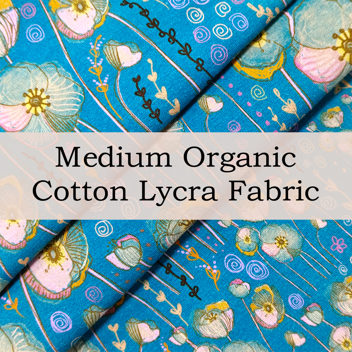 Custom Printed Medium Organic Cotton Lycra Jersey Fabric – Soft, Stretchy, Comfortable for T-shirts & Apparel