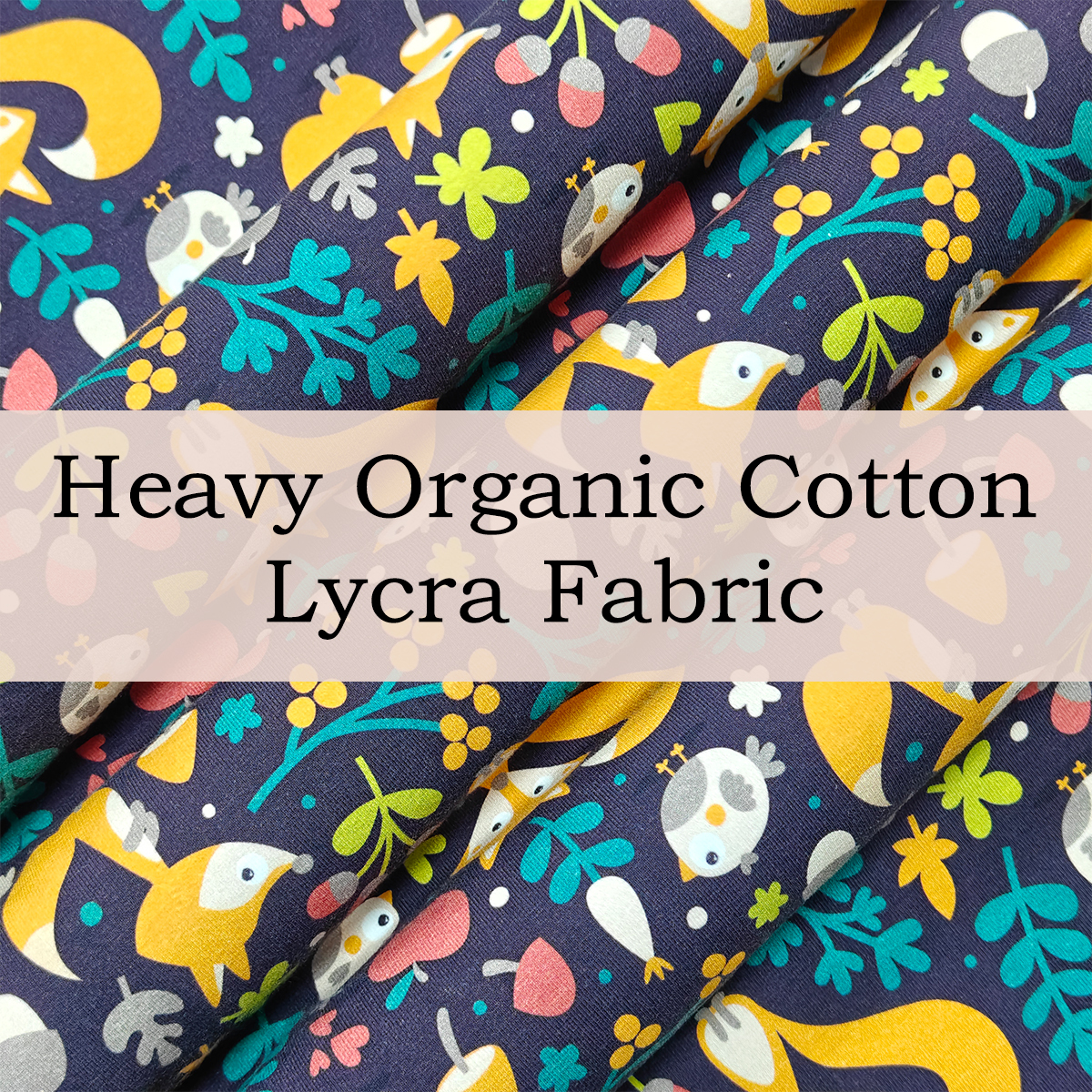 Custom Printed Heavy Organic Cotton Lycra Jersey Fabric – Soft, Stretchy, and Comfortable for T-shirts & Apparel