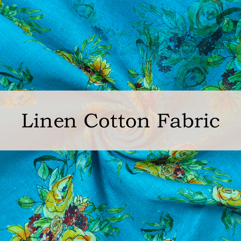 Custom Printed Linen Cotton Fabric – Lightweight, Breathable & Skin-Friendly for Clothing & Fashion