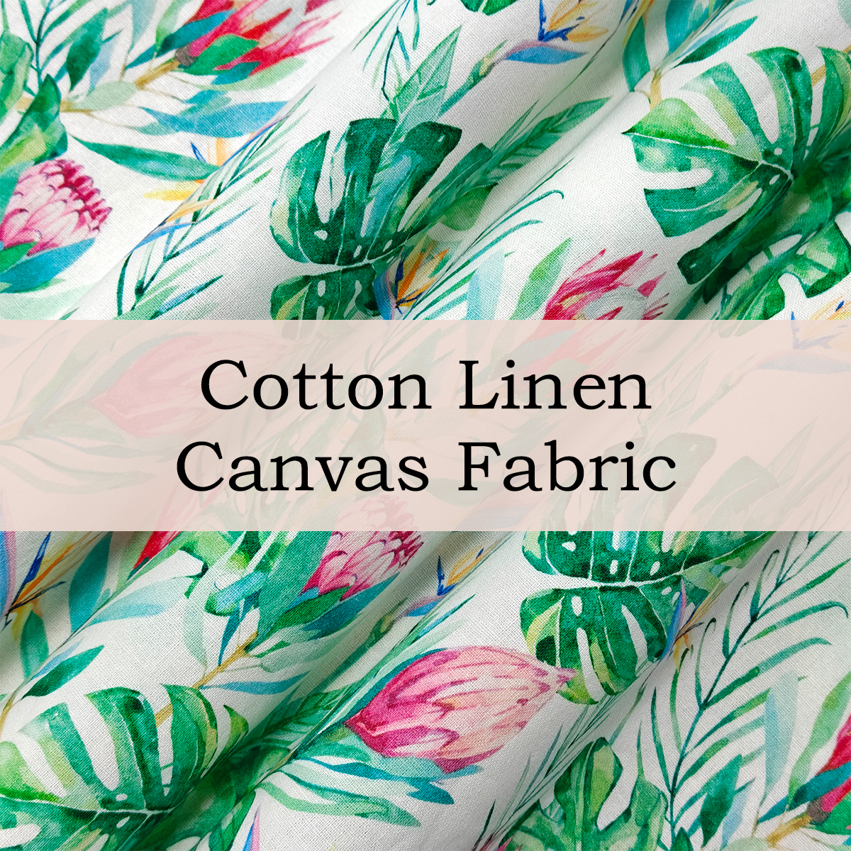 Custom Printed Cotton Linen Canvas Fabric – Durable, Textured & Stylish for Personalized Bags, Home Décor & Apparel