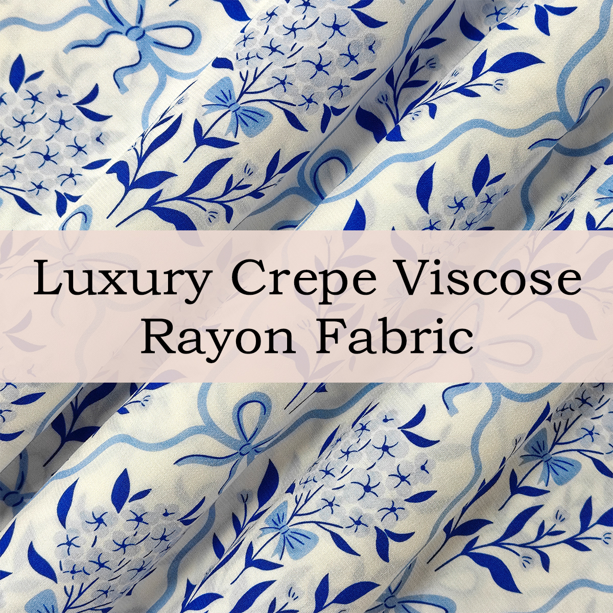 Custom Printed Luxury Crepe Viscose Rayon Fabric – Soft, Flowing & Personalized for Elegant Apparel & Drapery