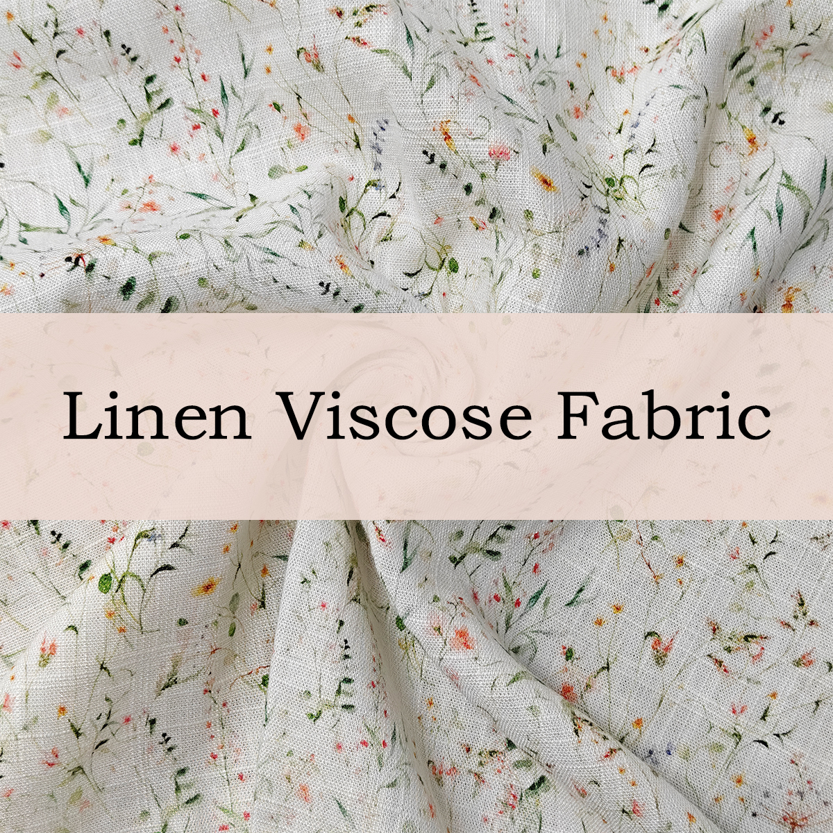 Custom Printed Linen Viscose Fabric – Soft, Textured & Drapable for Elegant Apparel & Home Décor
