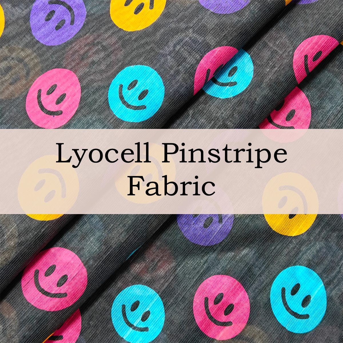 Custom Printed Lyocell Pinstripe Fabric – Lightweight, Breathable & Soft for Shirts, Dresses & Casual Wear