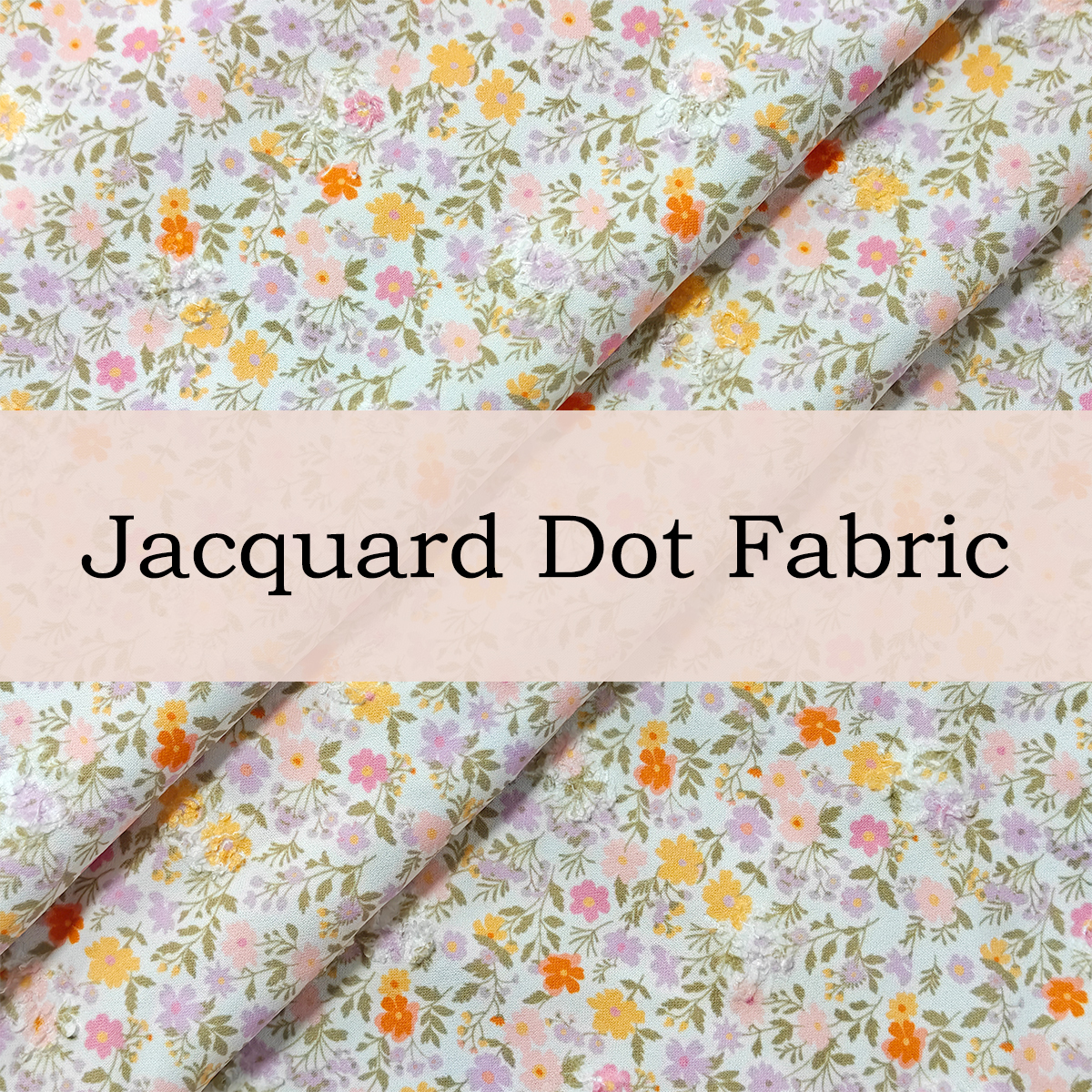 Custom Printed Jacquard Dot Fabric – Elegant, Textured & Lightweight for Apparel & Home Décor