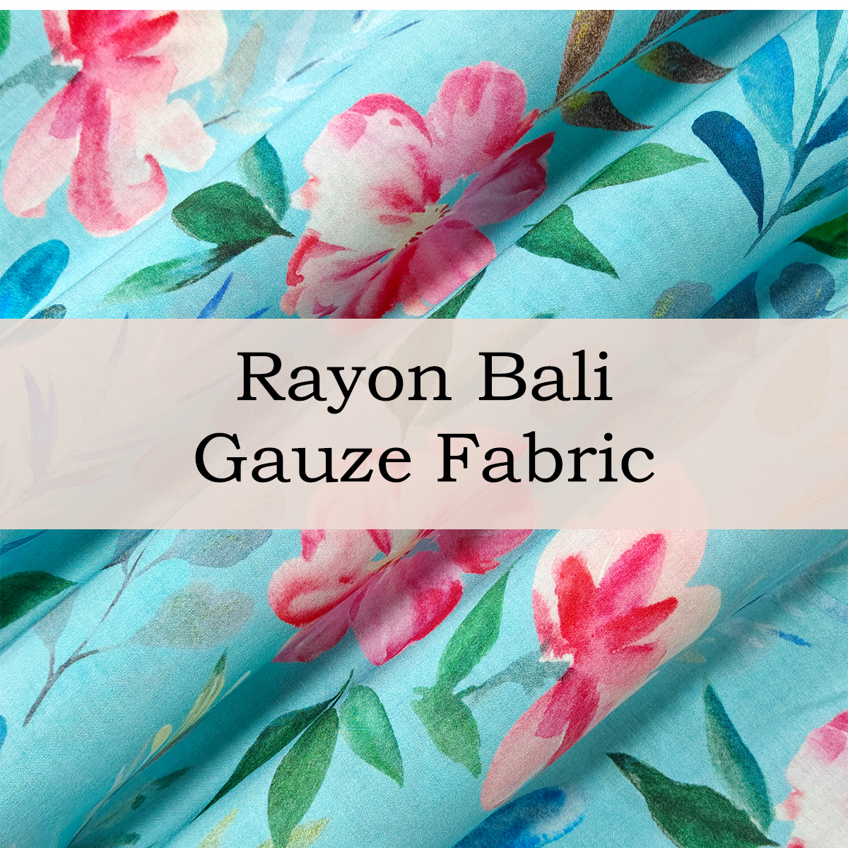 Custom Printed Rayon Bali Gauze Fabric – Soft, Airy & Lightweight for Dresses, Scarves & Resort Wear