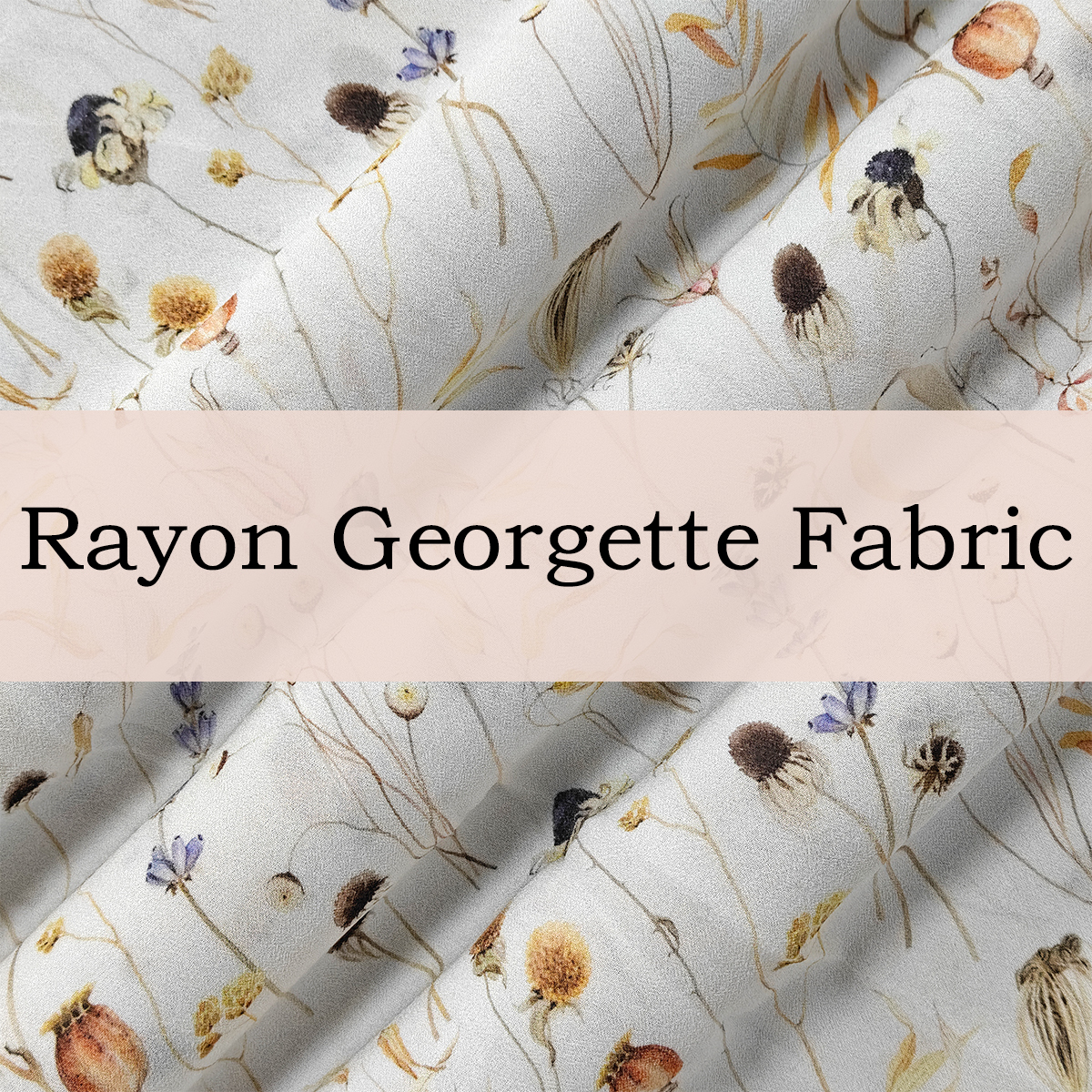 Custom Printed Rayon Georgette Fabric – Airy, Textured & Elegant for Flowing Dresses & Fashion Accessories