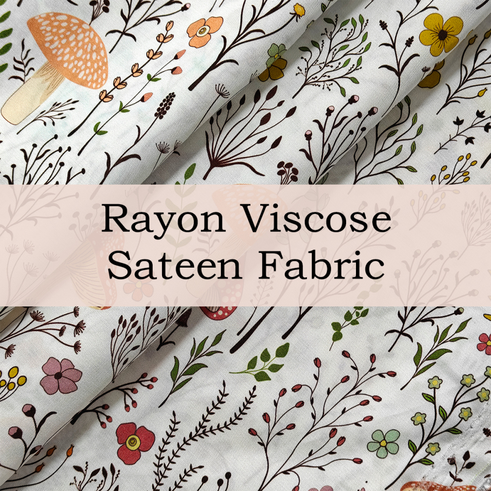 Custom Printed Rayon Viscose Double-Sided Twill Fabric – Silky, Breathable for Dresses, Shirts & Linings