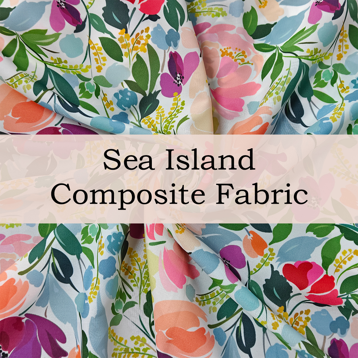 Custom Printed Sea Island Composite Fabric – Lightweight, Silky & Personalized for Premium Dresses & Modern Apparel