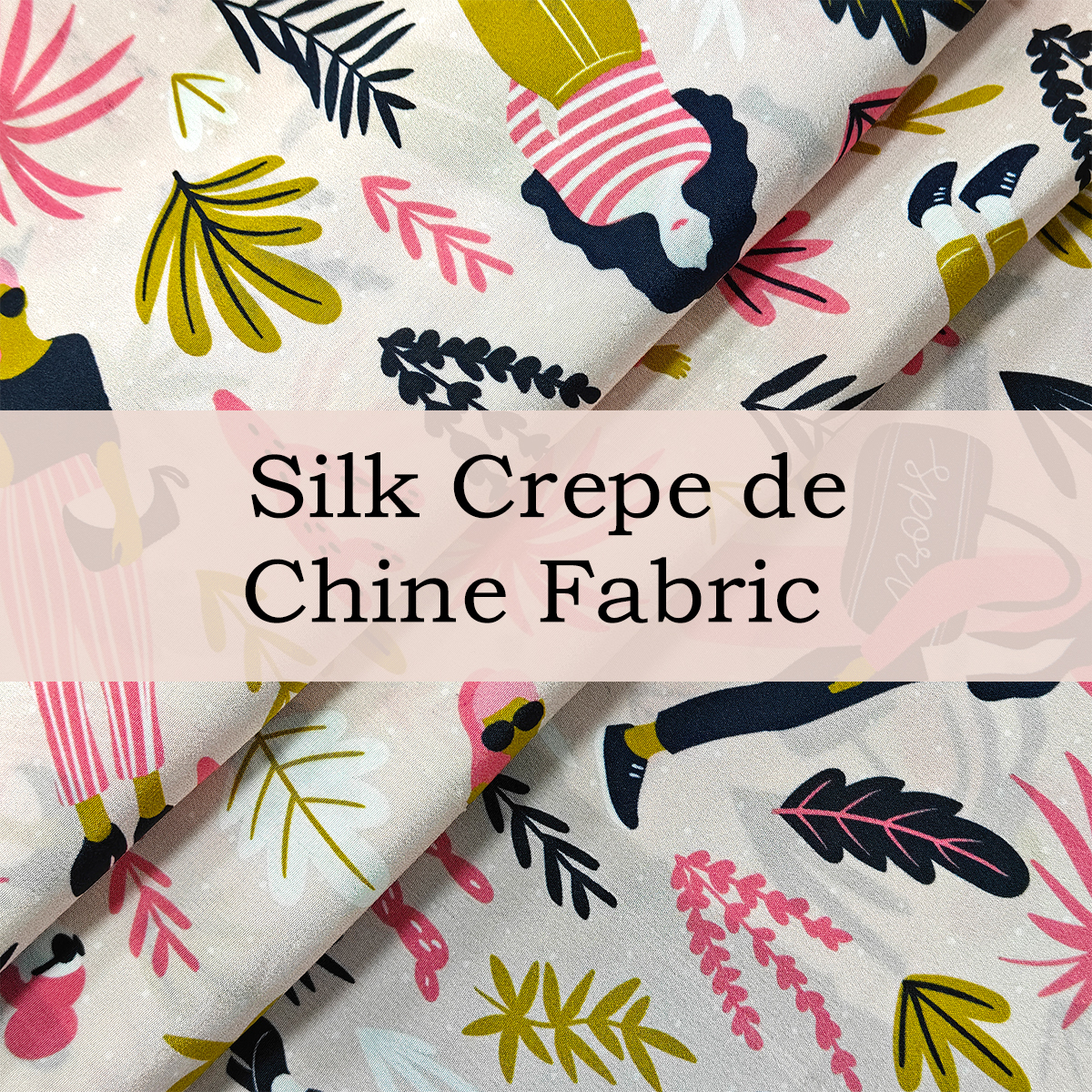 Custom Printed Silk Crepe de Chine Fabric – Vibrant, Durable & Delicately Draped for Dresses, Blouses & Scarves