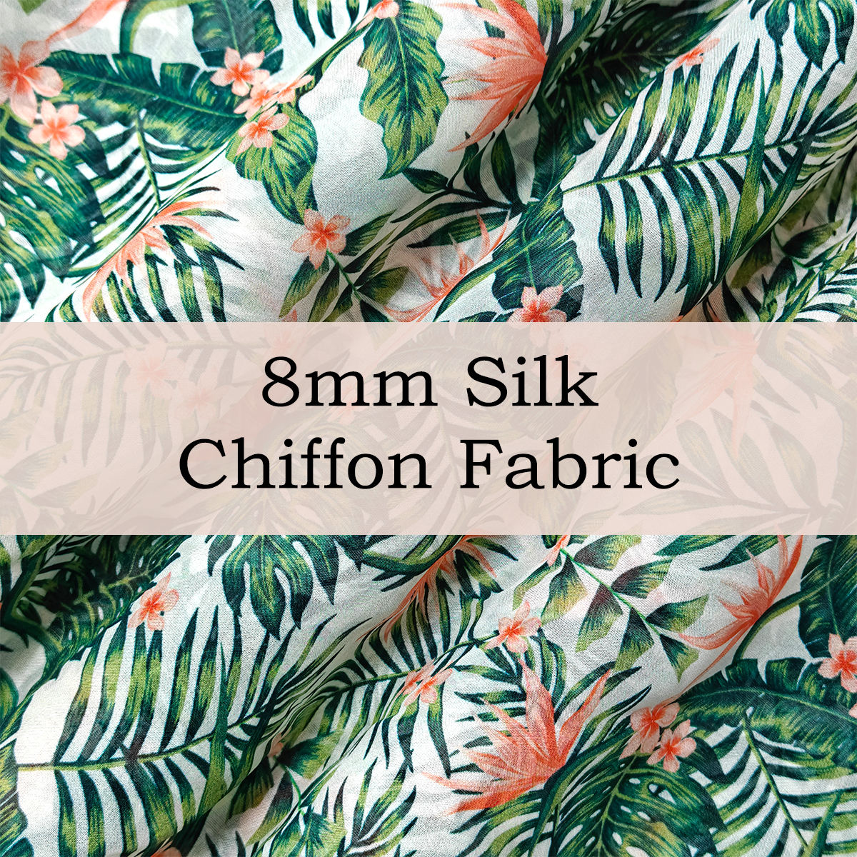 Custom Printed Silk Chiffon Fabric – Luxurious Flowing & Breathable for Evening Gowns & Lingerie