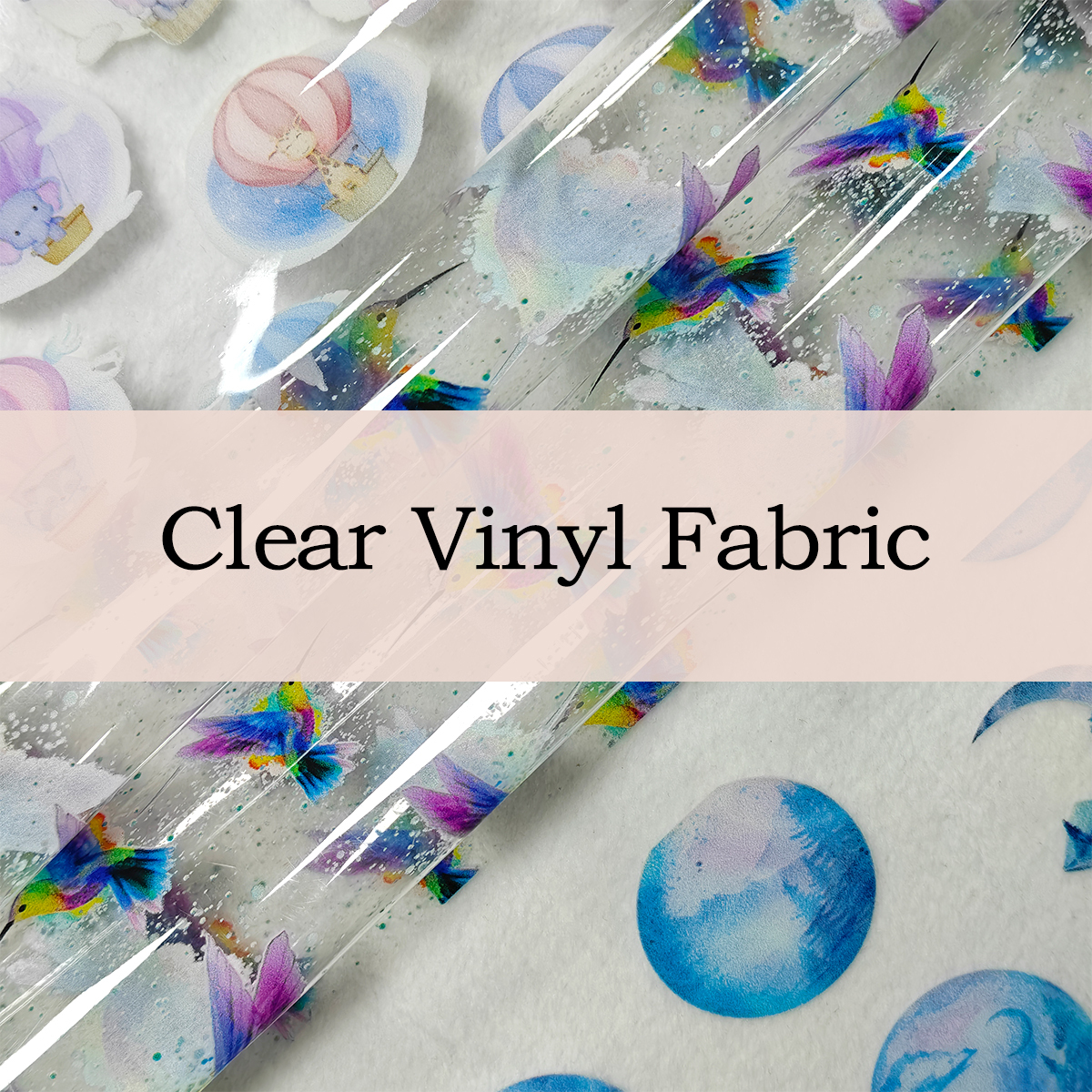 Custom Printed Clear Vinyl Fabric – Durable PVC Leather for Shoes, Bags, and Craft Projects
