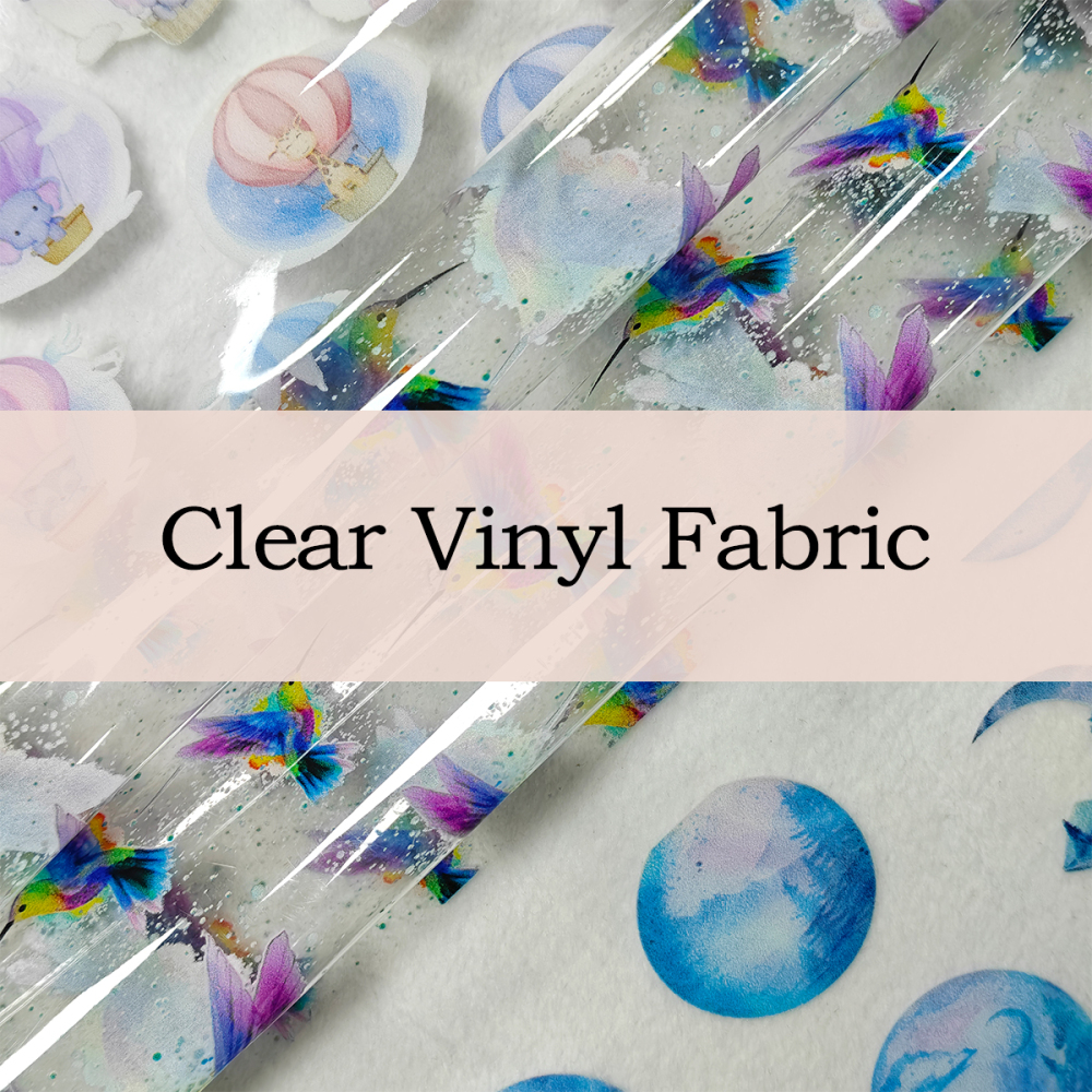Custom Printed Clear Vinyl Fabric – Durable PVC Leather for Shoes, Bags, and Craft Projects
