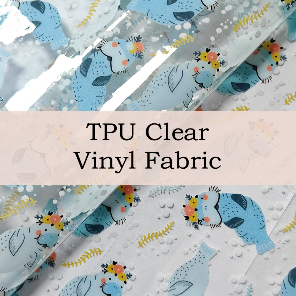 Custom Printed TPU Clear Vinyl Fabric – Eco-Friendly, Durable Material for Shoes, Bags, and Decorative Crafts