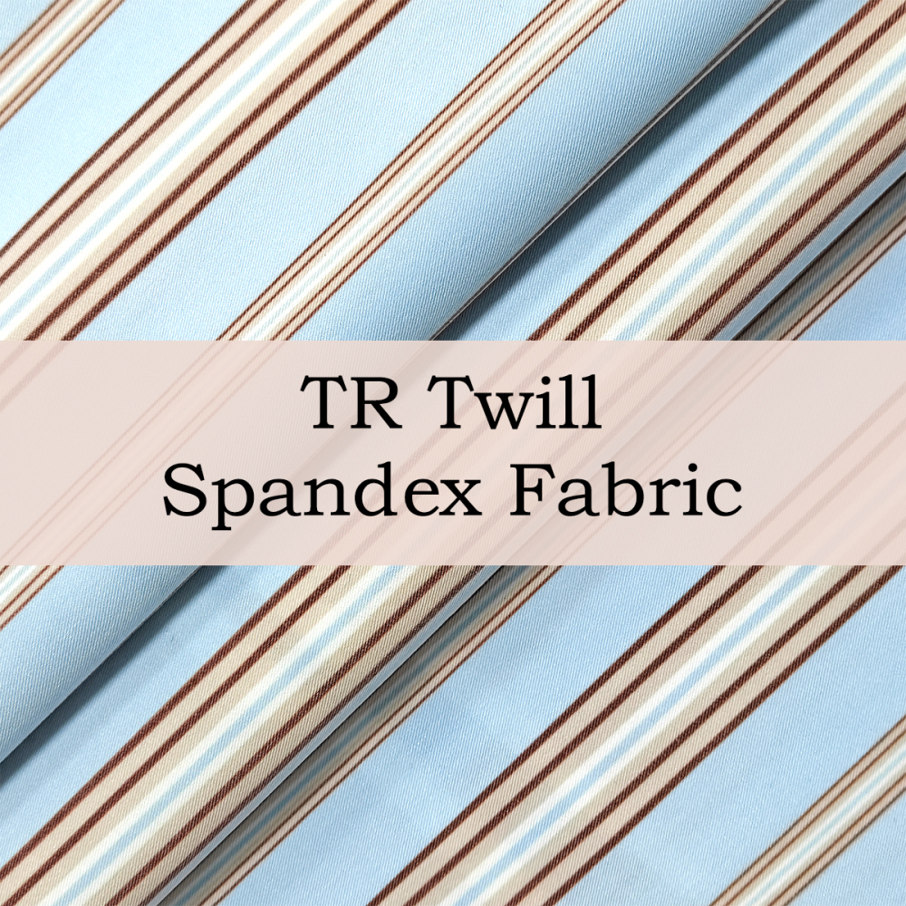 Custom Printed TR Twill Spandex Fabric – Durable, Stretchable & Versatile for Custom Apparel & Fashion Projects