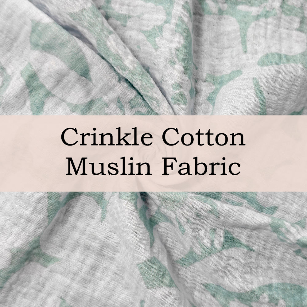 Custom Printed American Crinkle Cotton Muslin Fabric – Soft, Breathable & Perfect for Comfortable Apparel & Home Decor