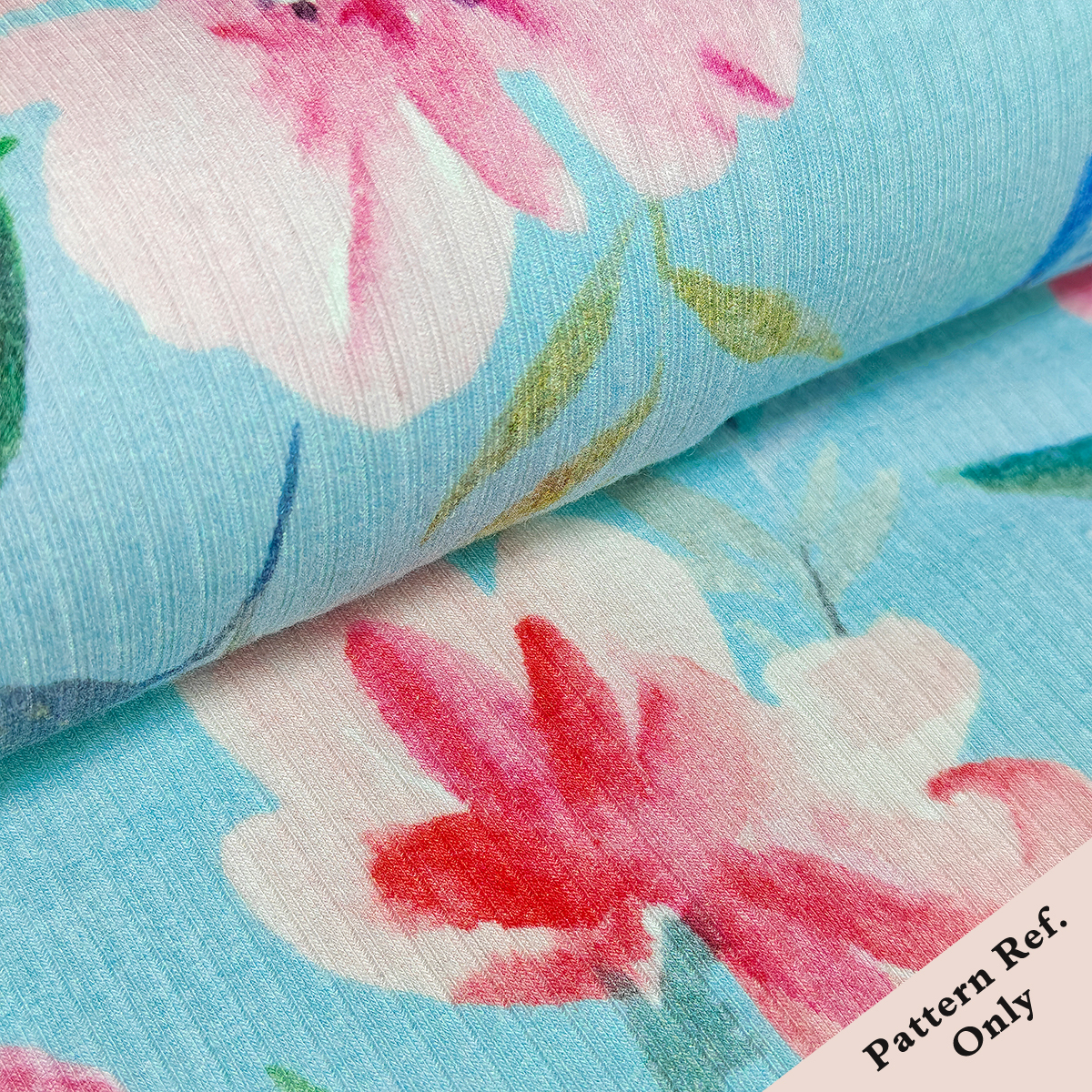 Custom Printed Bamboo Rib Knit Fabric – Stretchy, Soft & Eco-Friendly for Activewear & Everyday Apparel