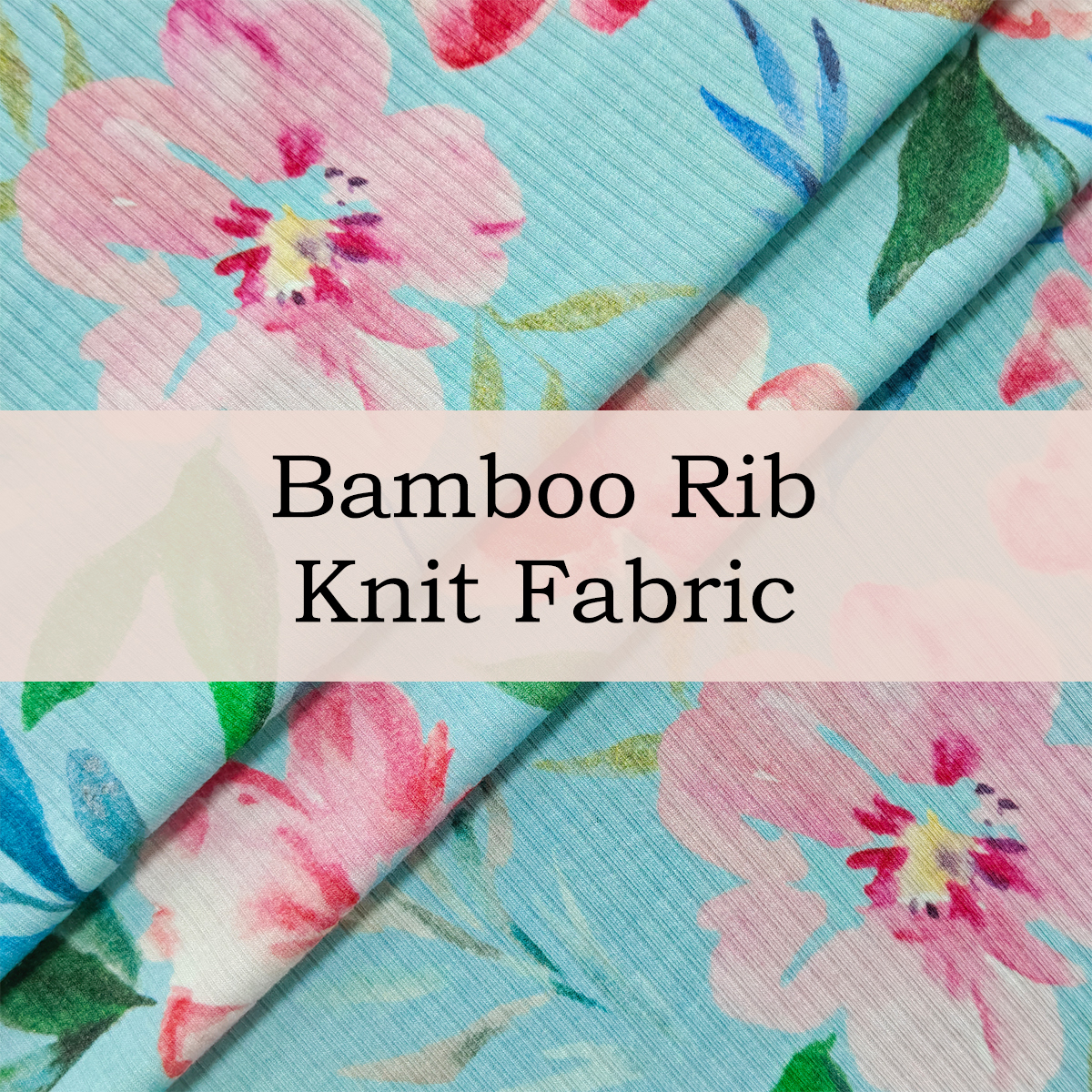 Custom Printed Bamboo Rib Knit Fabric – Stretchy, Soft & Eco-Friendly for Activewear & Everyday Apparel