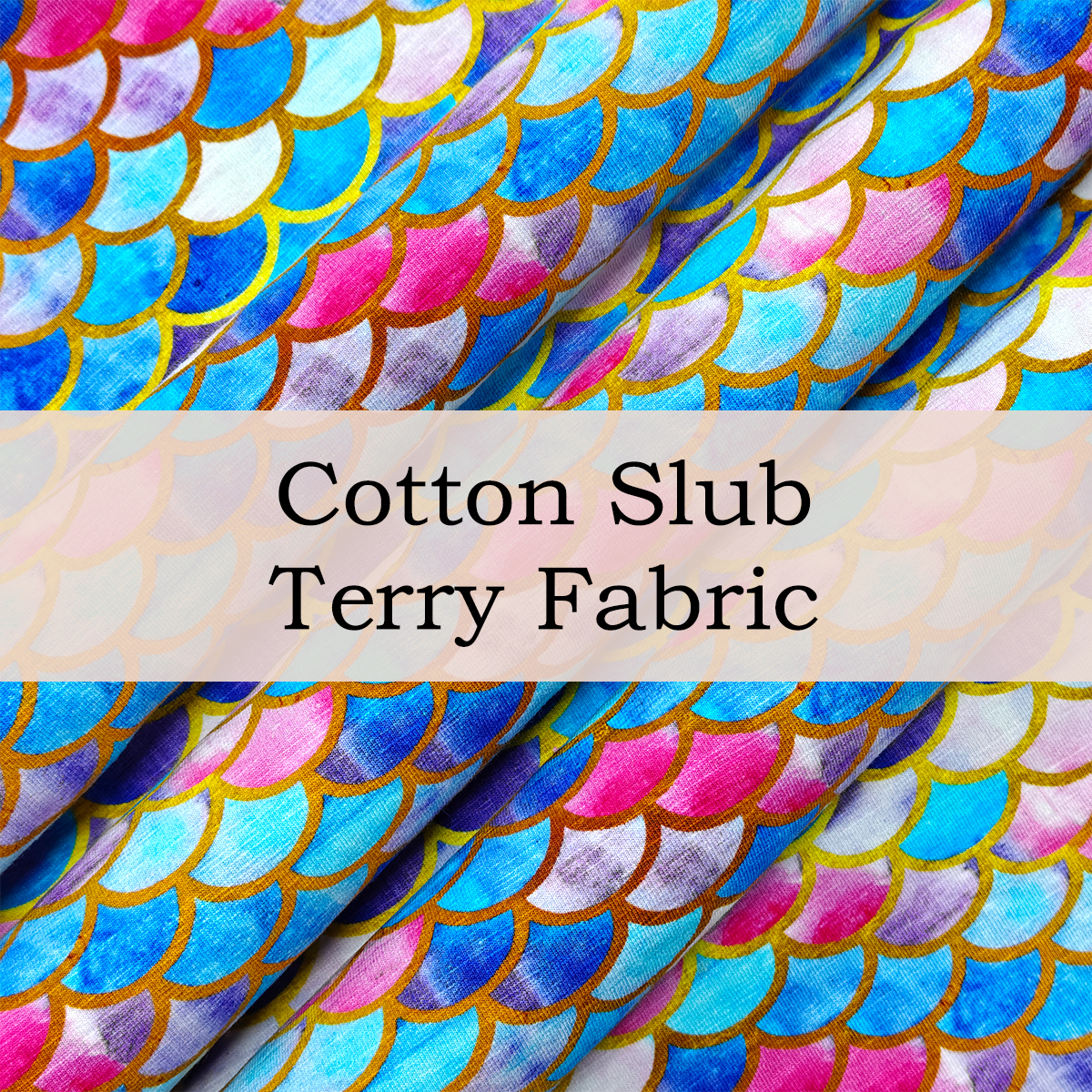 Custom Printed Cotton Slub Terry Fabric – Cozy, Textured & Absorbent for Loungewear, Towels & Casualwear