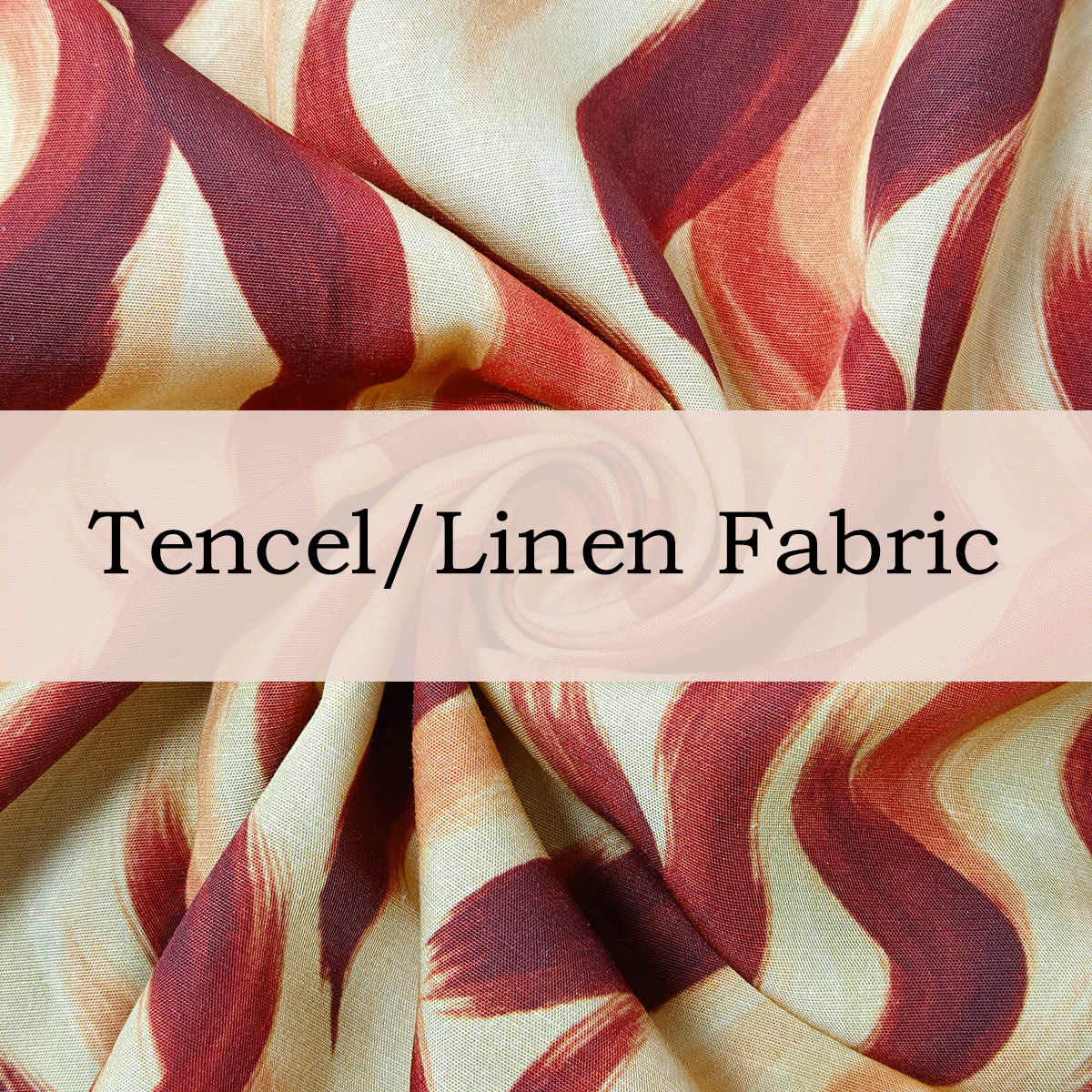 Custom Printed Tencel Linen Fabric | Personalized Digital Printing for Bedding, Dresses, and T-Shirts