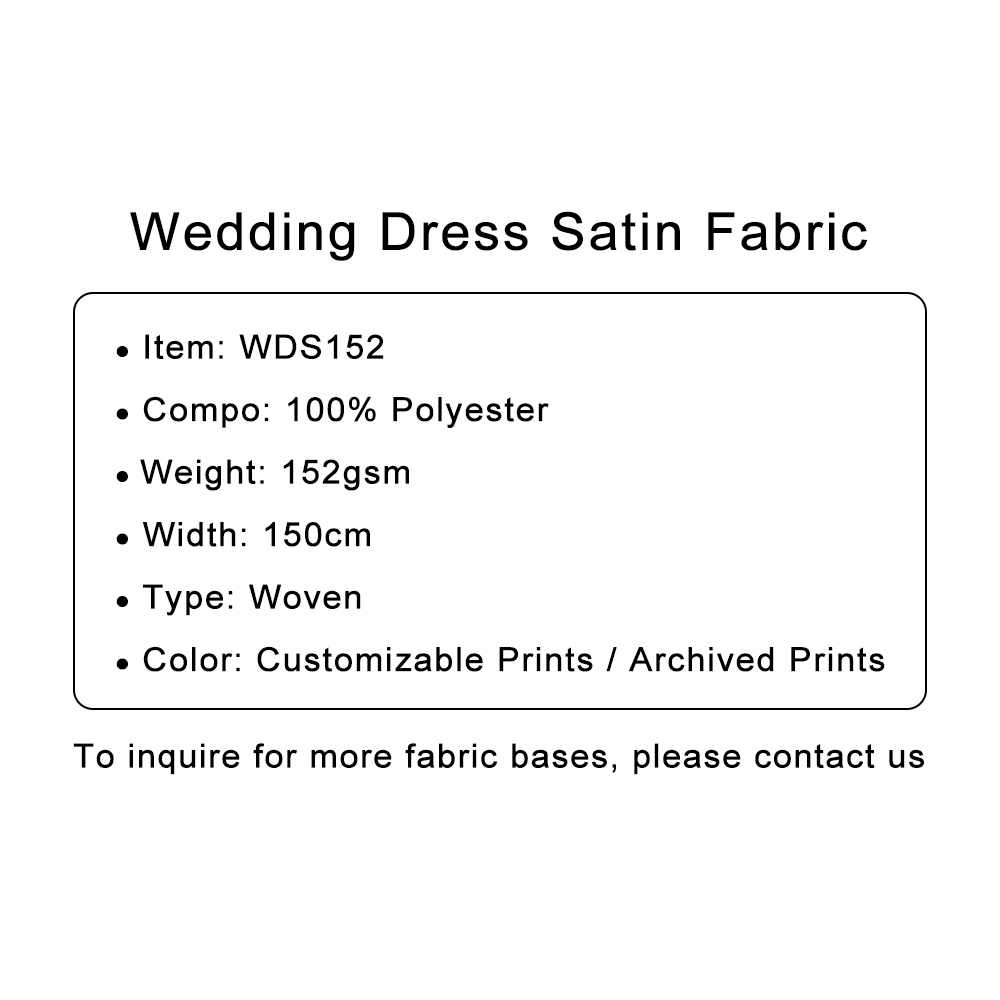 Custom Printed Wedding Dress Satin Fabric – Glossy, Smooth & Elegant for Gowns, Eveningwear & Luxury Drapery