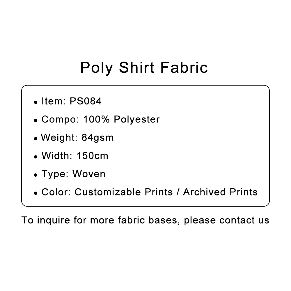 Custom Printed Poly Shirt Fabric – Crisp, Lightweight & Smooth for Tailored Shirts & Everyday Fashion