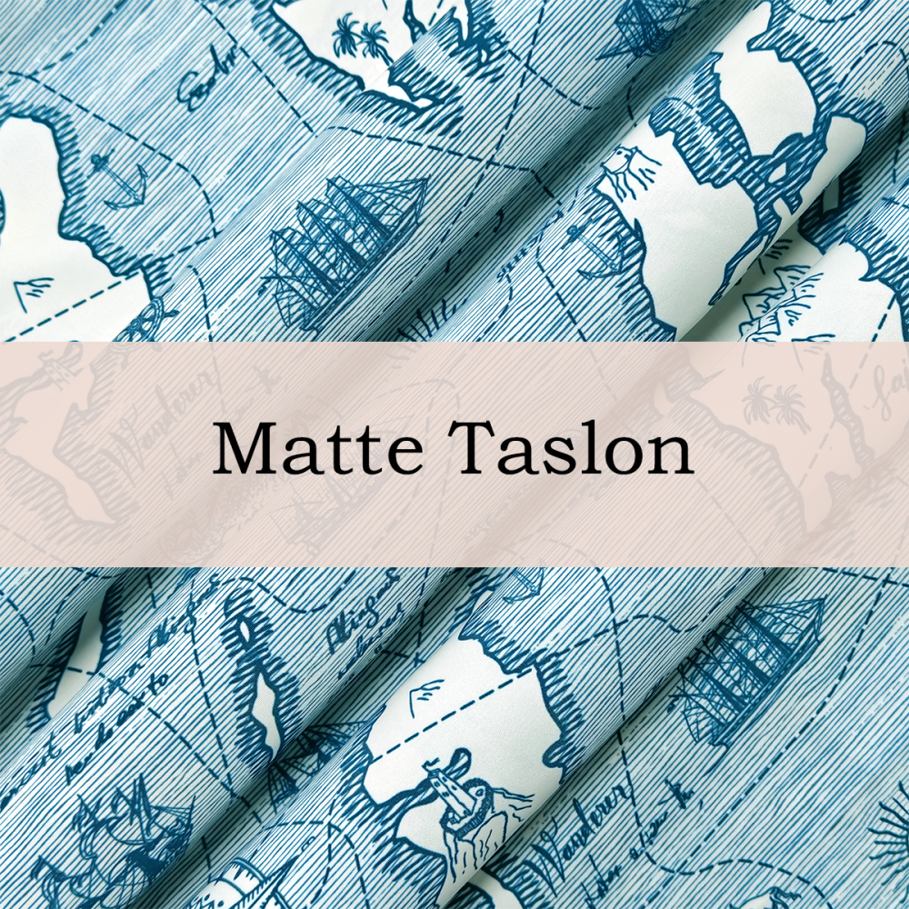 Custom Printed Matte Taslon Fabric – Lightweight, Durable & Water-Resistant for Outerwear, Uniforms & Sporty Styles