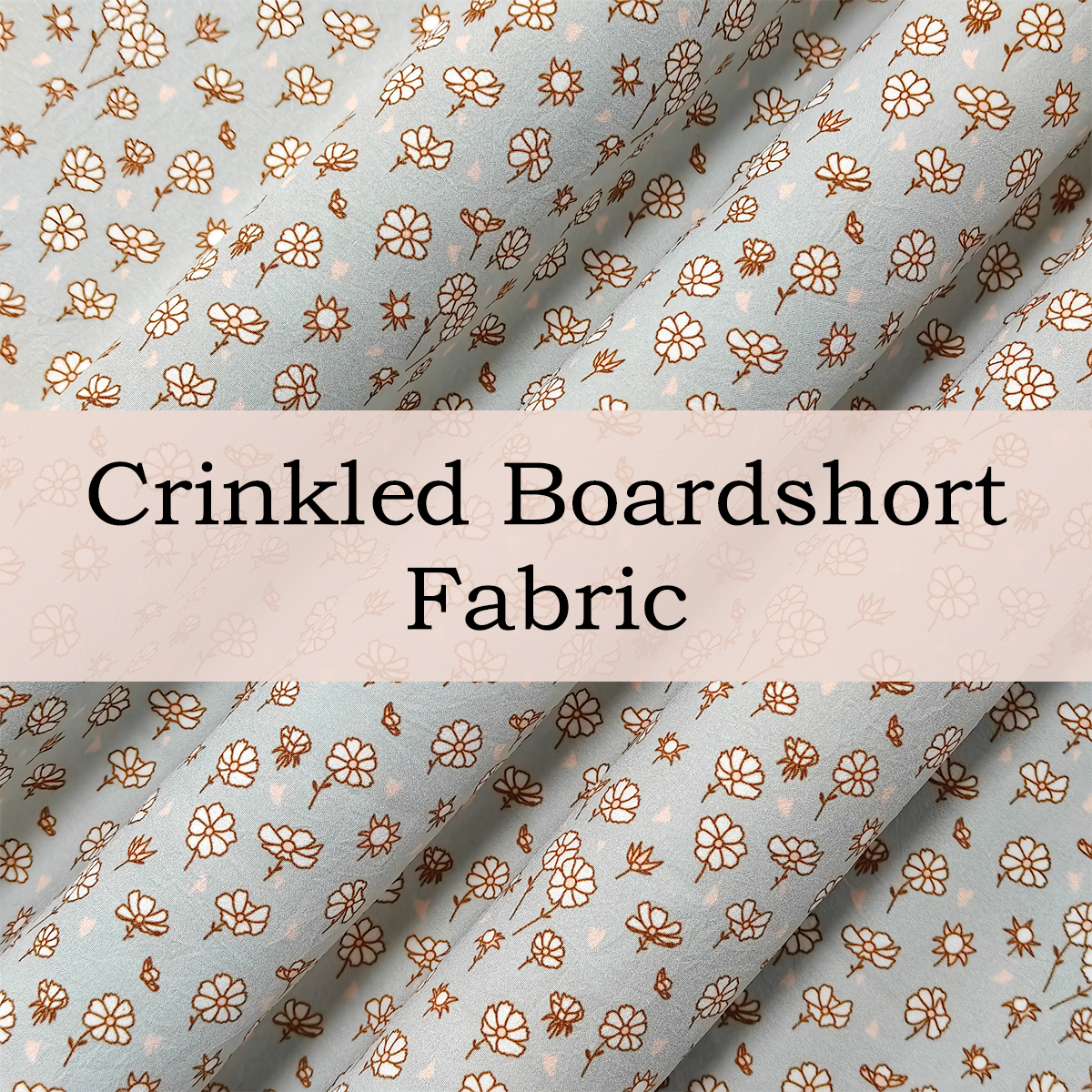 Crinkled Boardshort Fabric – Custom Printed Spandex Fabric for Activewear, Dresses & More
