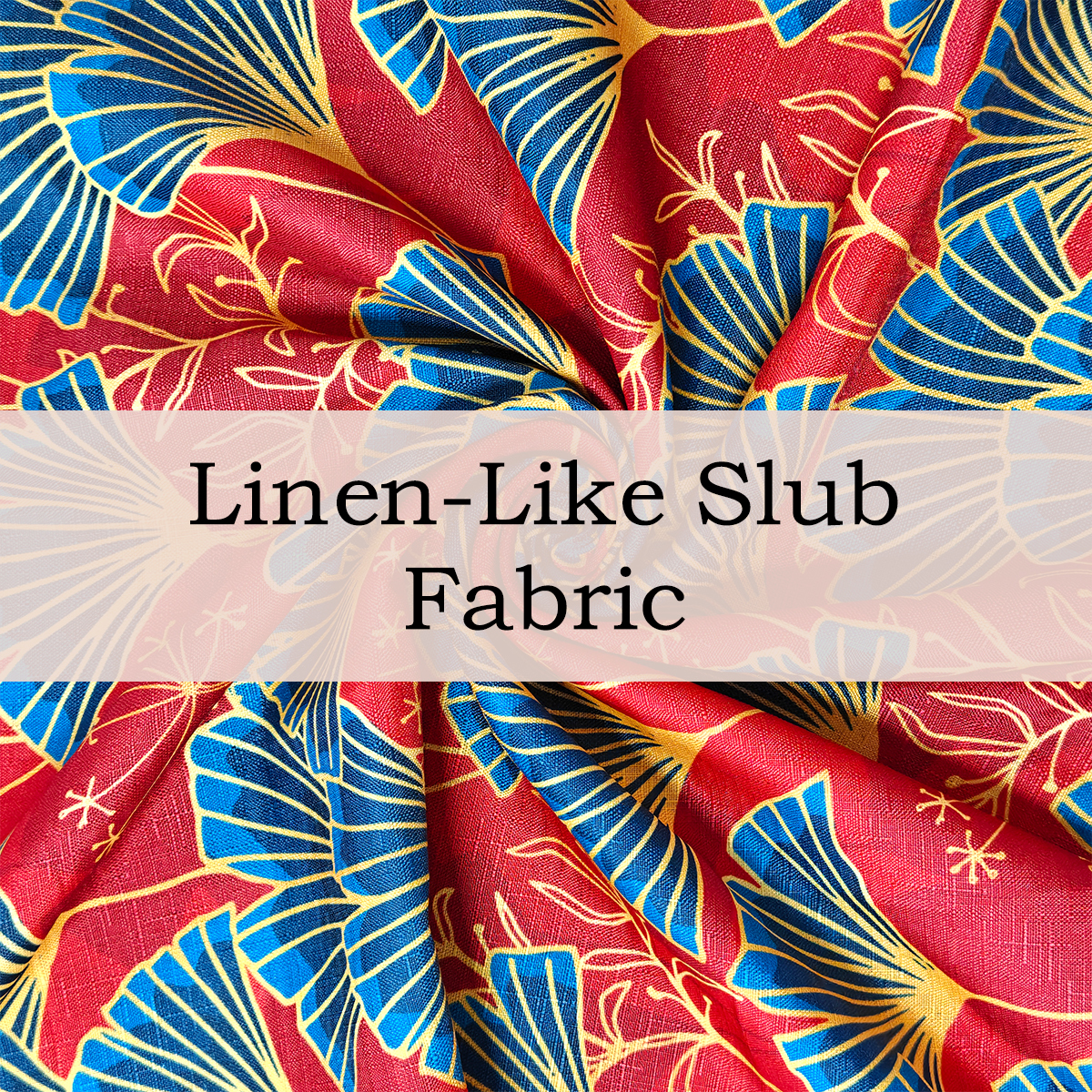 Custom Printed Linen-Like Slub Fabric – Textured, Breathable & Stylish for Personalized Apparel & Décor