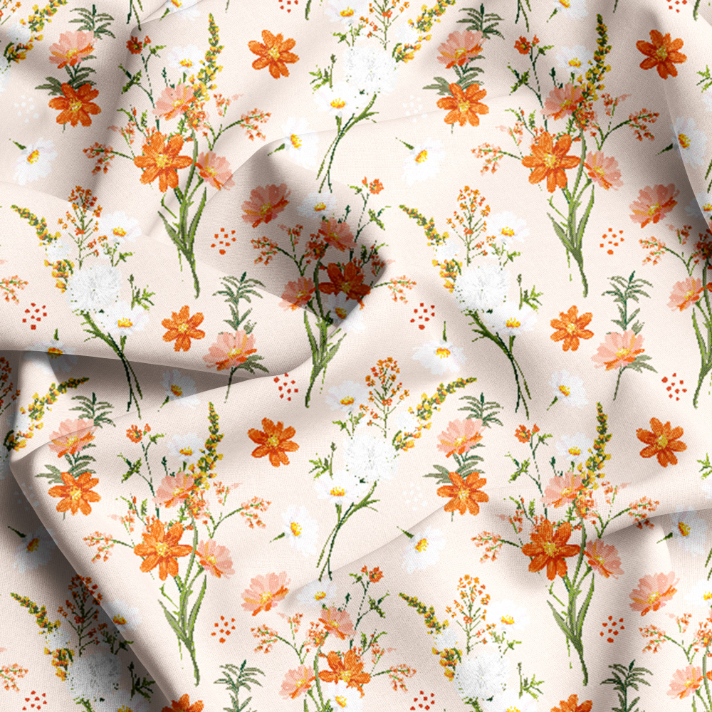 Seamless Liberty Floral Prints, Personalized Custom Fabric by Prinstitch