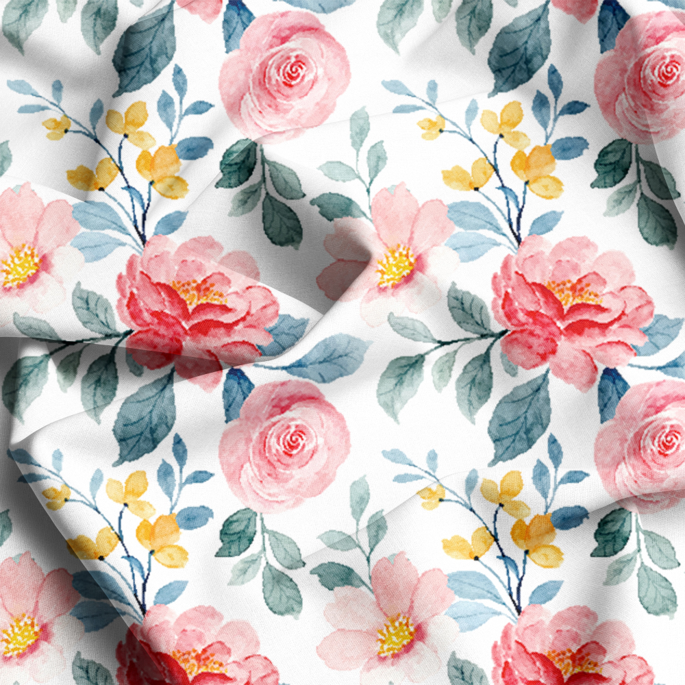 Liberty Floral Seamless Custom Prints, Personalized Fabric Designs at Prinstitch