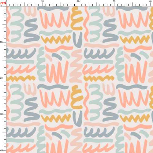 Naive Seamless Pattern With Squiggle Graffiti - Custom Print Fabrics