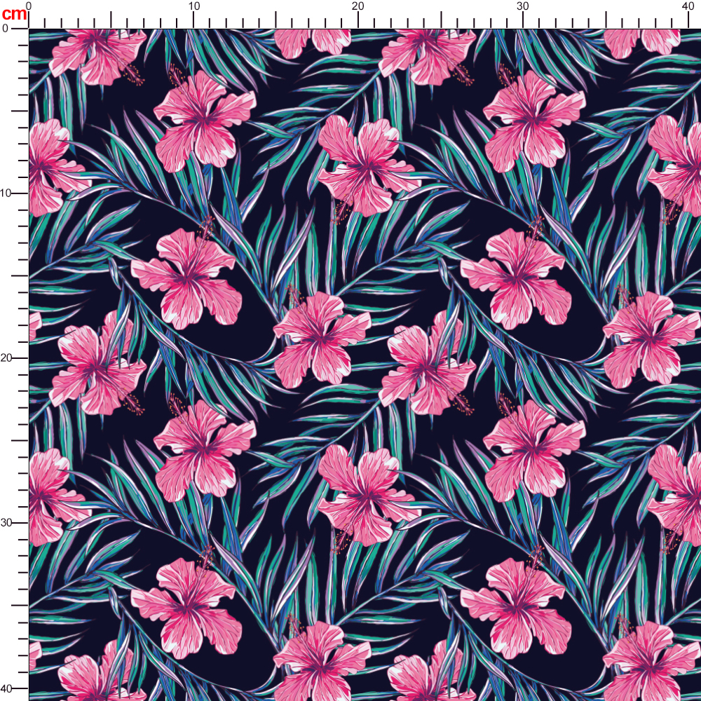 Layered Design Vintage Gradient Flowers and Leaves Liberty Floral Fabric – Custom Print Fabrics