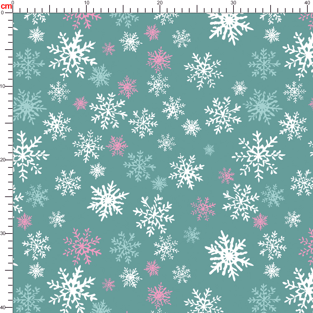 Falling Snowflakes Fabrics - Custom Seamless Prints for Tailored Designs