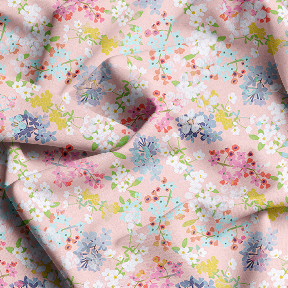 Floral Liberty Fabric, Seamless Customization Service by Prinstitch