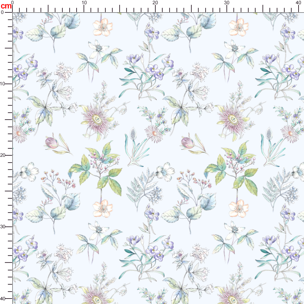 Pure and Elegant Vintage Flowers Liberty Floral Print – Custom Print Fabrics