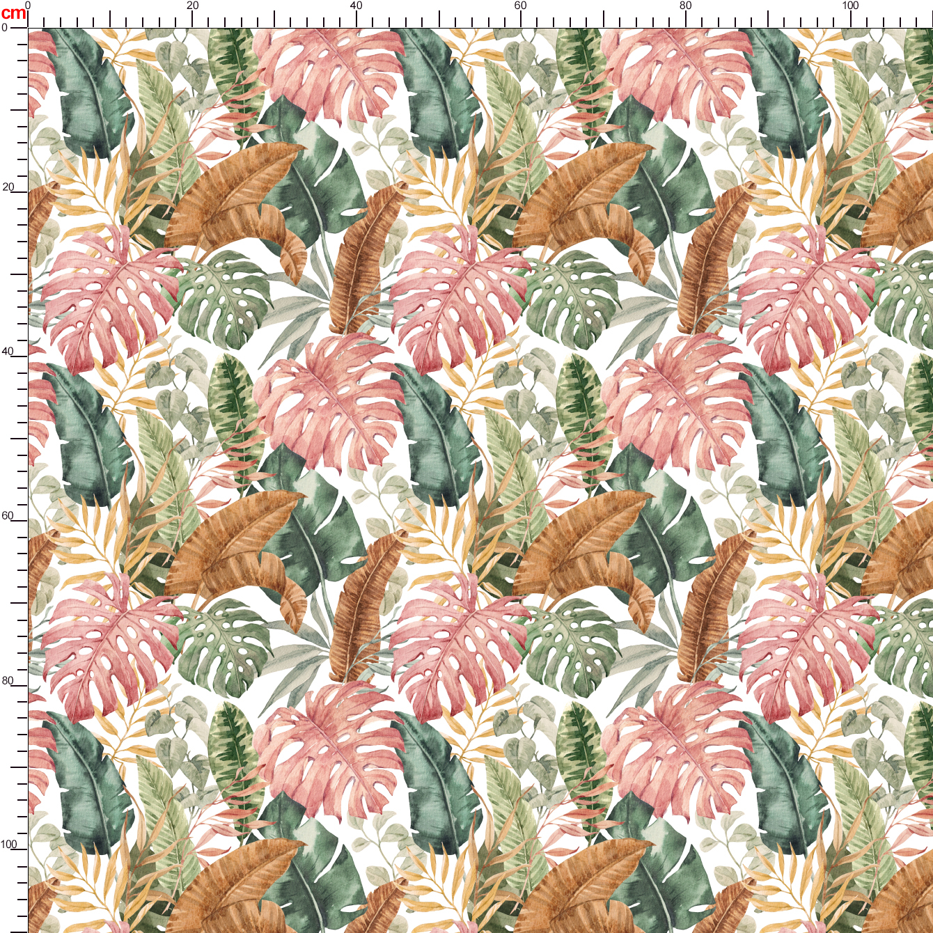 Tropical Palm Leaves Hand Drawn Watercolor Seamless Pattern Prints – Custom Fabric Choices