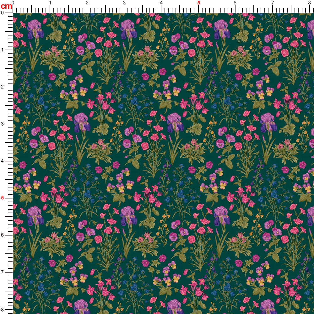 Elegant Liberty Floral Print with Delicate Pink Flowers on a Black Background Fabric – Custom Print Fabrics