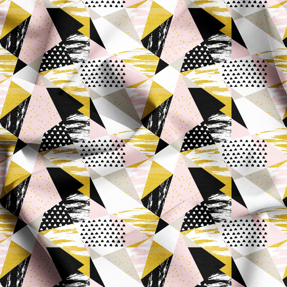Custom Geometric Patterns Print Fabrics, Seamless Prints for Vibrant Creations