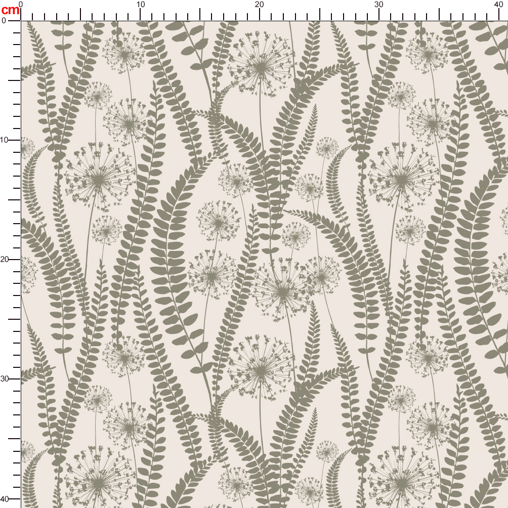 Vintage Liberty Floral with Wild Plant Silhouettes Pattern – Custom Print Fabrics