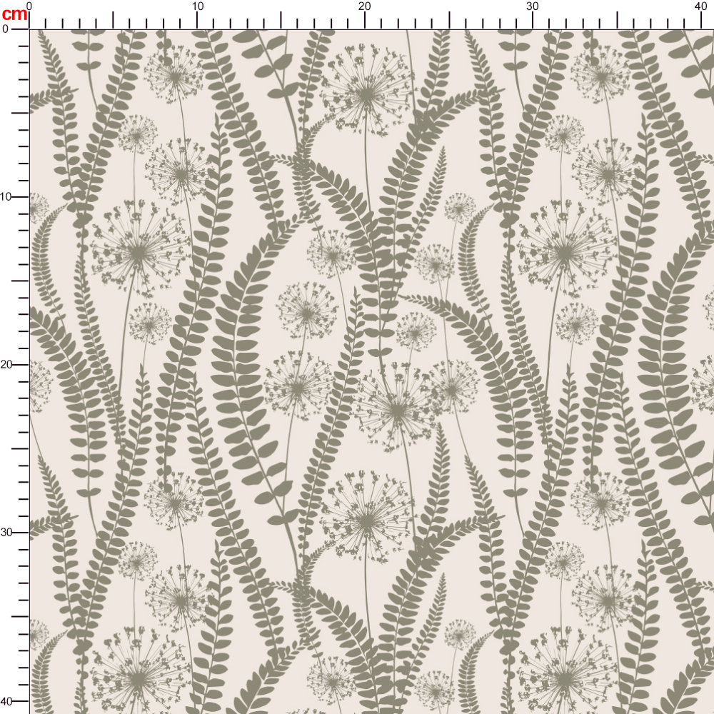Vintage Liberty Floral with Wild Plant Silhouettes Pattern – Custom Print Fabrics