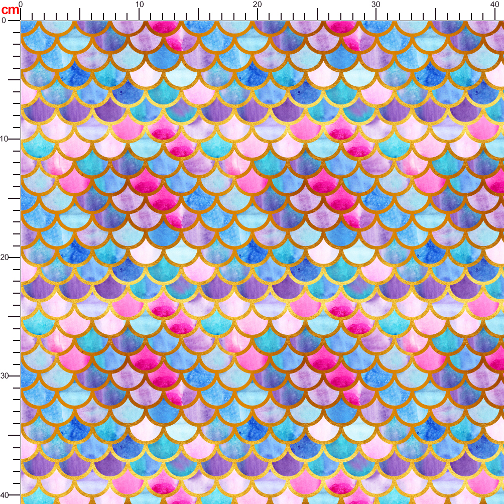 Mermaid Scales Colorful Seamless Pattern - Custom Print Fabrics