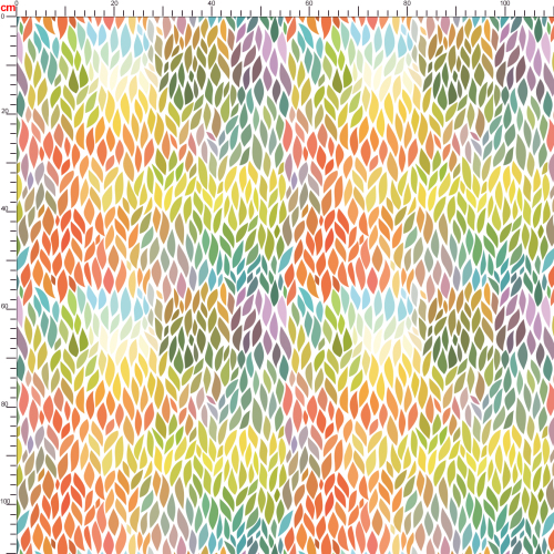Colorful Vintage Leaves Liberty Floral Print – Custom Print Fabrics