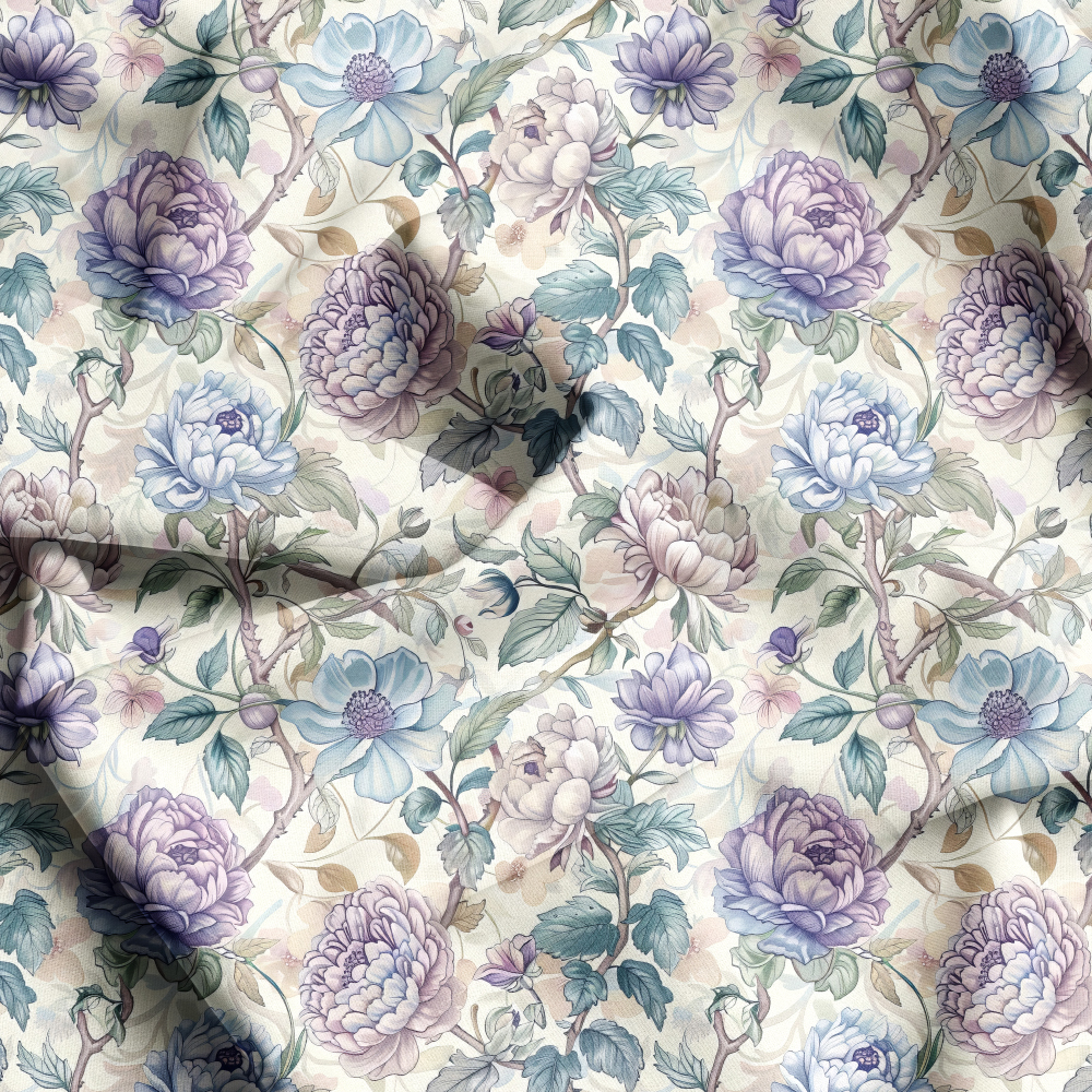 Liberty Seamless Floral Print, Custom Fabric Services at Prinstitch
