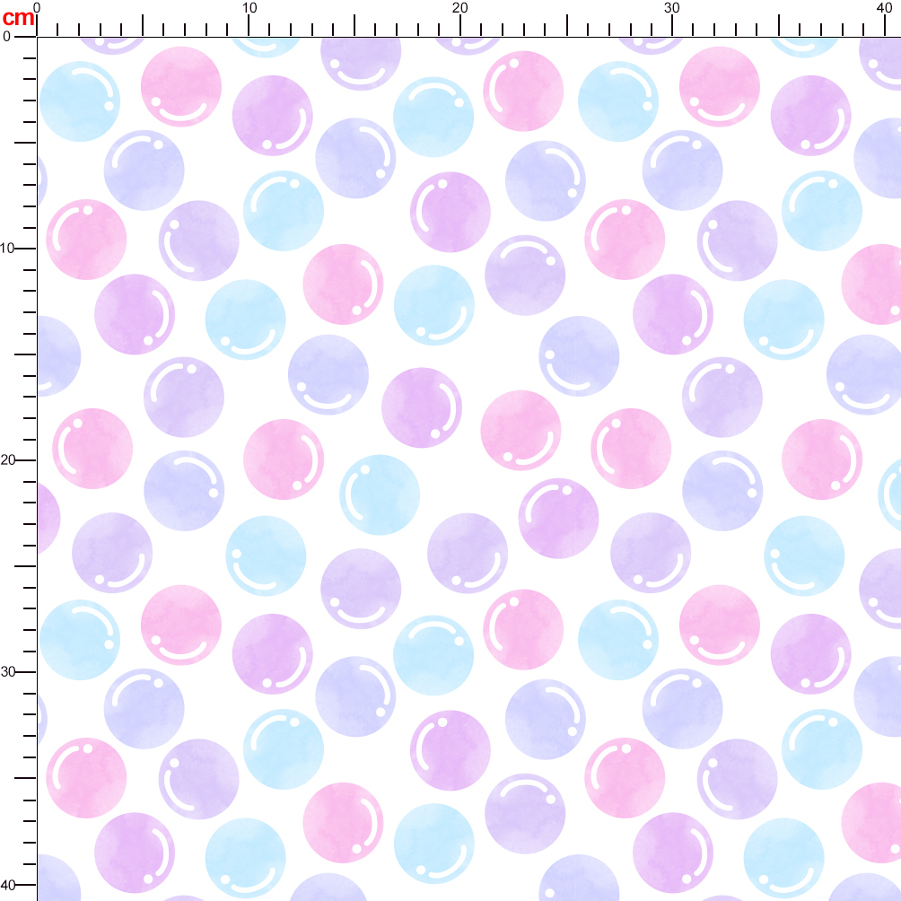 Watercolor Bubbles Geometric Circles Seamless Pattern - Custom Print Fabrics