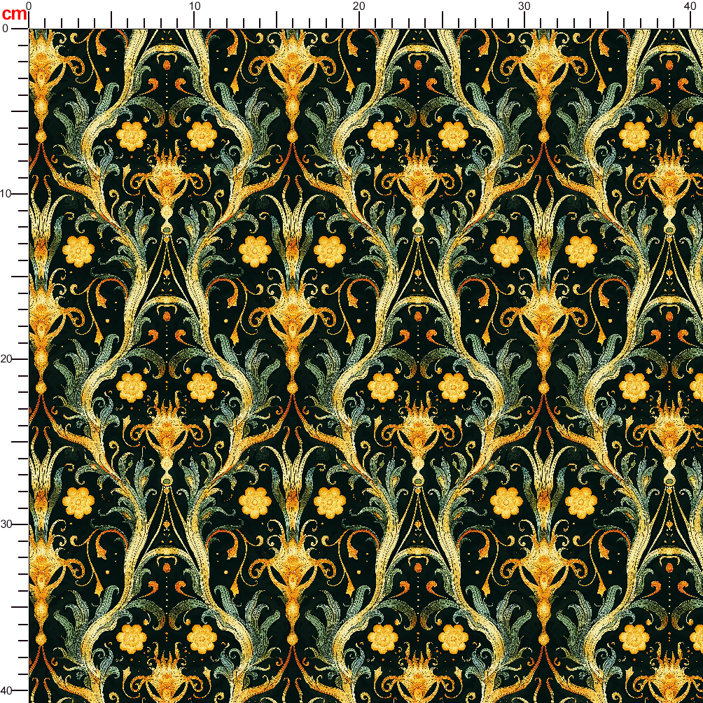 Gorgeous Vintage Gradient Vine Liberty Floral Print – Custom Printed Fabric