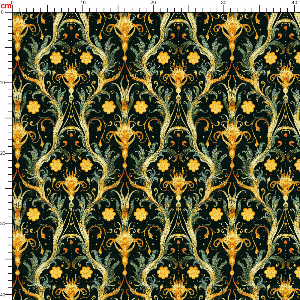 Gorgeous Vintage Gradient Vine Liberty Floral Print – Custom Printed Fabric
